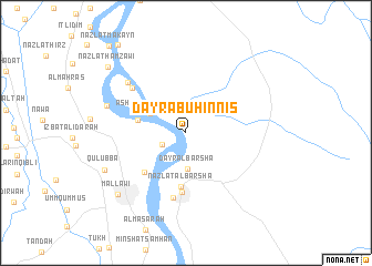 map of Dayr Abū Ḩinnis