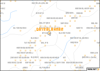 map of Dayr al Aḩmar