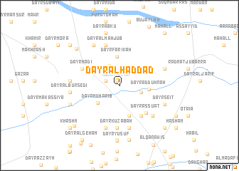 map of Dayr al Ḩaddād