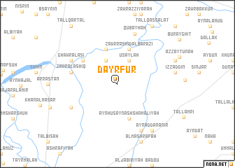 map of Dayr Fūr