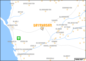 map of Dayr Ḩasan