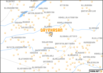 map of Dayr Ḩasan