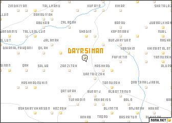 map of Dayr Sim‘ān