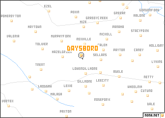 map of Daysboro