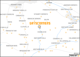 map of Days Corners