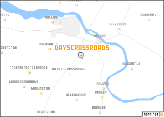 map of Days Crossroads