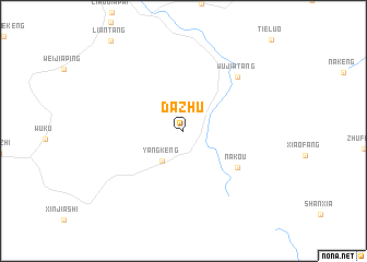 map of Dazhu