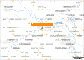 map of Deanshanger