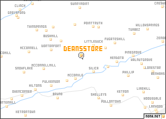 map of Deans Store