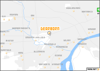 map of Dearborn