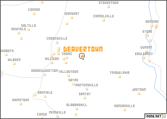 map of Deavertown