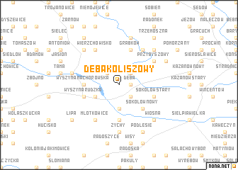 map of Dęba Koliszowy