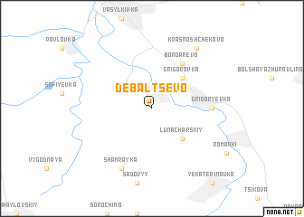 map of Debalʼtsevo