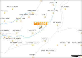 map of Débanos