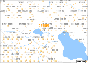 map of Débas