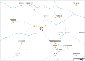 map of Déba