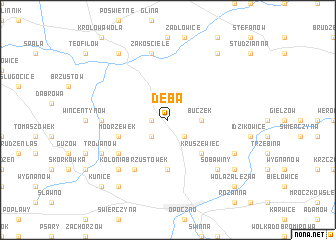 map of Dęba