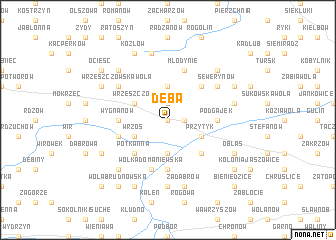 map of Dęba