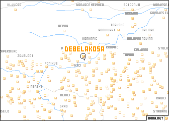 map of Debela Kosa