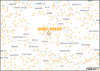 map of Debela Međa