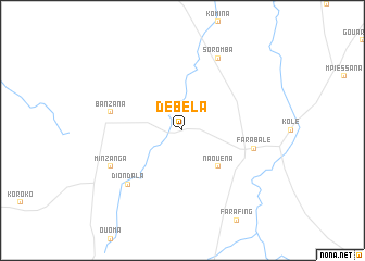 map of Débéla
