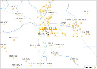 map of Debelice