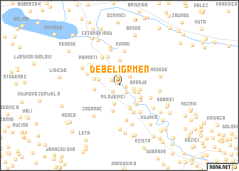 map of Debeli Grmen