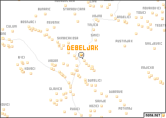 map of Debeljak