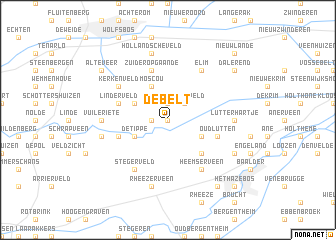 map of De Belt