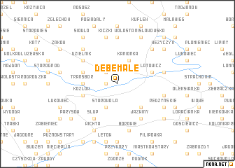 map of Dębe Małe