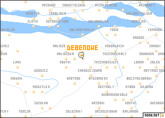 map of Dębe Nowe