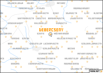 map of Debercsény