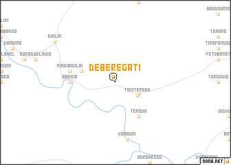 map of Débérégati