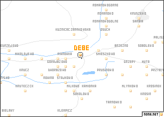 map of Dębe