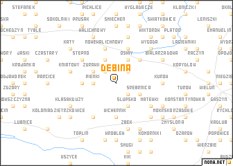 map of Dębina