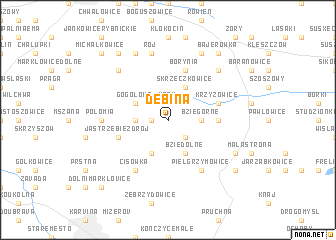 map of Dębina