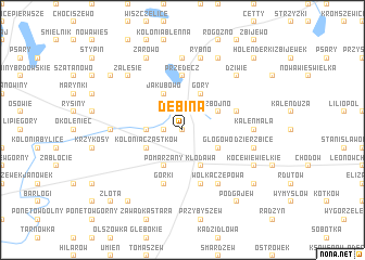 map of Dębina