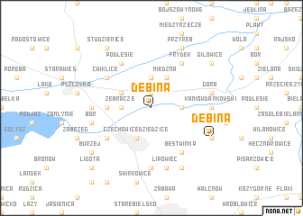 map of Dębina