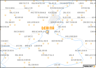 map of Dębina