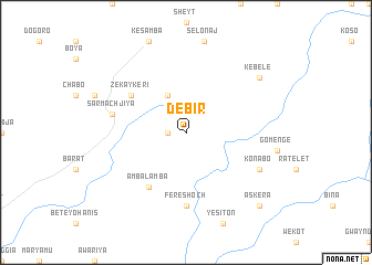 map of Debir