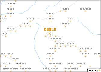map of Déblé