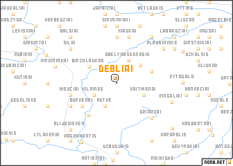 map of Debliai