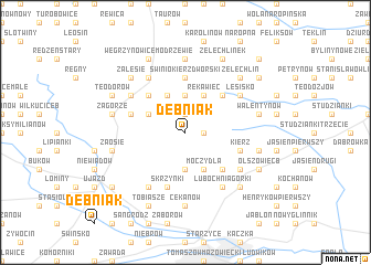 map of Dębniak