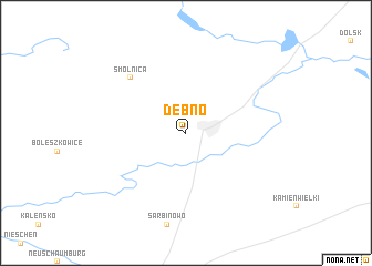 map of Dębno