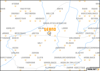 map of Dębno