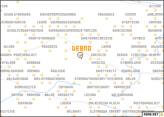 map of Dębno