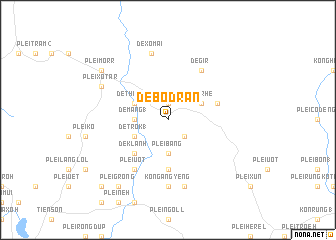 map of De Bơ Dran