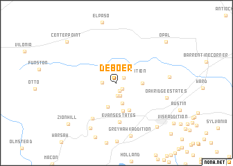 map of De Boer