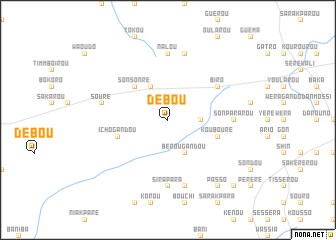 map of Débou