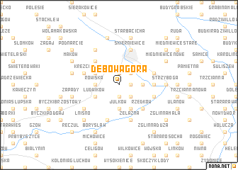 map of Dębowa Góra